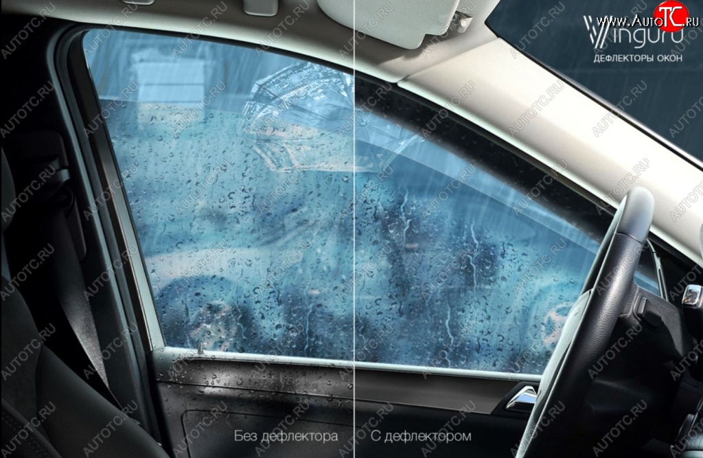3 399 р. Дефлектора окон Vinguru (накладные) KIA Optima 3 TF дорестайлинг седан (2010-2013)  с доставкой в г. Пермь