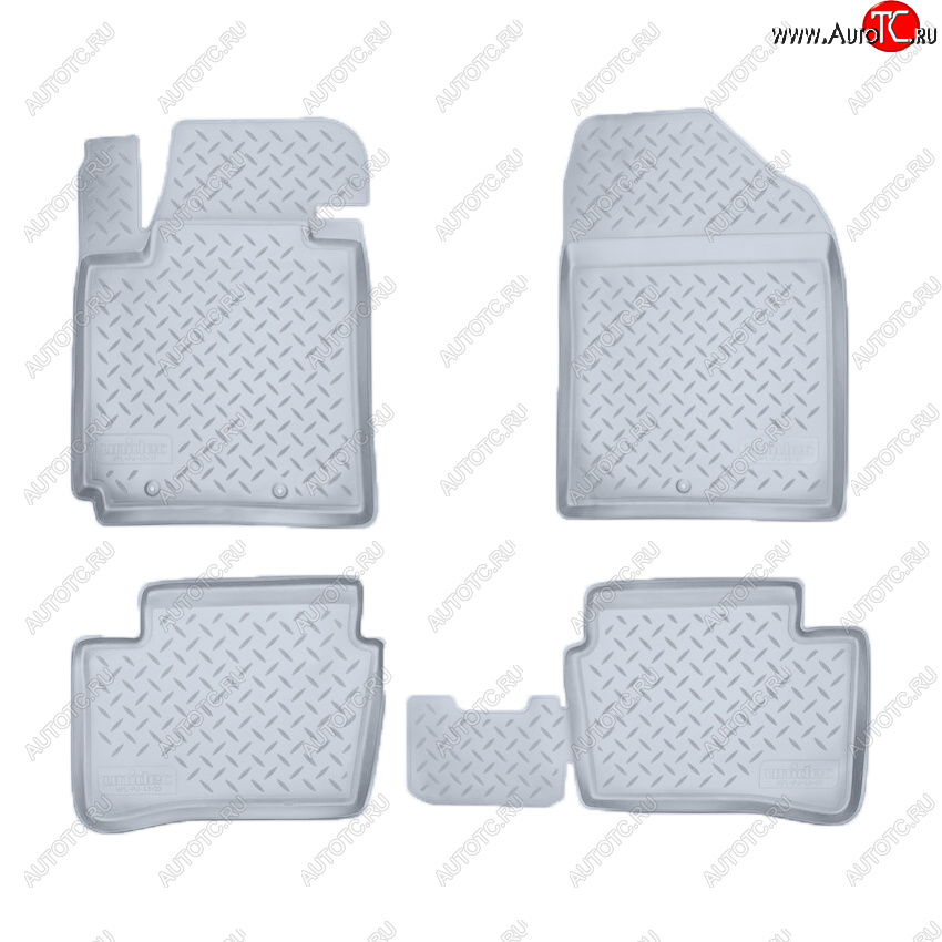 2 479 р. Коврики салона Norplast Unidec  KIA Picanto ( 2 TA хэтчбэк 5 дв.,  2 TA хэтчбэк 3 дв.) (2011-2017) дорестайлинг, рестайлинг (Цвет: серый)  с доставкой в г. Пермь