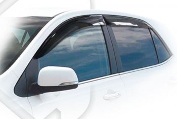 Дефлектора окон CA-Plastiс KIA Picanto 3 JA хэтчбэк 5 дв. дорестайлинг (2017-2021) (Classic полупрозрачный, Без хром.молдинга)