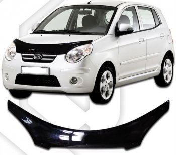 Дефлектор капота CA-Plastiс KIA Picanto  1 SA хэтчбэк 5 дв. (2007-2011) 1-ый рестайлинг, 2-ой рестайлинг