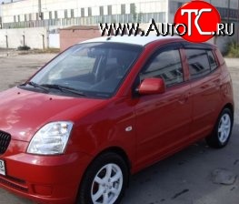 999 р. Комплект дефлекторов окон (ветровиков) 4 шт. (5 дв.) Russtal KIA Picanto 1 SA хэтчбэк 5 дв. дорестайлинг (2003-2007)  с доставкой в г. Пермь