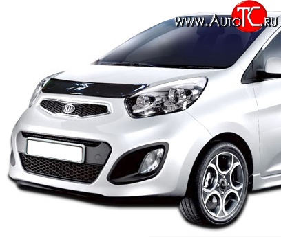 529 р. Дефлектор капота NovLine KIA Picanto 2 TA хэтчбэк 5 дв. дорестайлинг (2011-2015)  с доставкой в г. Пермь