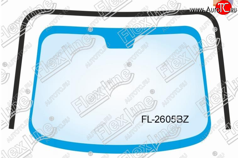 2 199 р. Молдинг лобового стекла FlexLine KIA Rio 2 JB дорестайлинг седан (2005-2009)  с доставкой в г. Пермь
