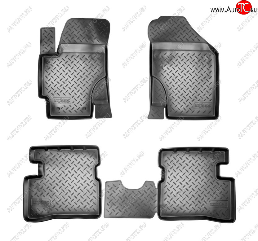 2 699 р. Коврики салона Norplast Unidec  KIA Rio ( 2 JB,  4 FB) (2005-2025) дорестайлинг седан, дорестайлинг, хэтчбэк 5 дв., рестайлинг, хэтчбэк 5 дв., рестайлинг седан (Цвет: бежевый)  с доставкой в г. Пермь