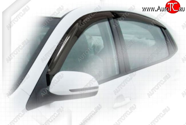 2 099 р. Дефлектора окон CA-Plastiс KIA Rio 3 QB рестайлинг седан (2015-2017) (Classic полупрозрачный, Без хром.молдинга, Крепление только на скотч)  с доставкой в г. Пермь
