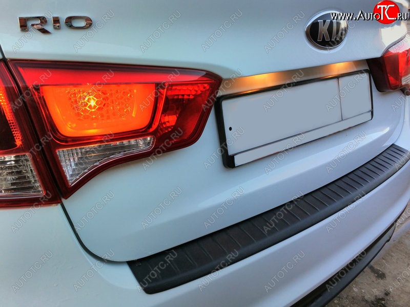 1 089 р. Накладка защитная на задний бампер Yuago KIA Rio 3 QB рестайлинг седан (2015-2017)  с доставкой в г. Пермь
