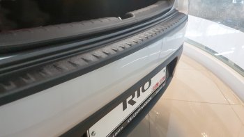 1 039 р. Защитная накладка заднего бампера Petroil Tuning  KIA Rio  3 QB (2015-2017) рестайлинг седан  с доставкой в г. Пермь. Увеличить фотографию 4