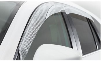2 199 р. Дефлектор капота CA-Plastiс  KIA Rio  3 QB (2015-2017) рестайлингхэтчбек5дв. (Серия Art белая, Без хром.молдинга)  с доставкой в г. Пермь. Увеличить фотографию 2