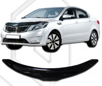Дефлектор капота CA-Plastic KIA Rio 3 QB дорестайлинг седан (2011-2015)