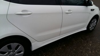 4 099 р. Пороги накладки Drive KIA Rio 3 QB хэтчбек 5 дв. рестайлинг (2015-2017) (Неокрашенные)  с доставкой в г. Пермь. Увеличить фотографию 3