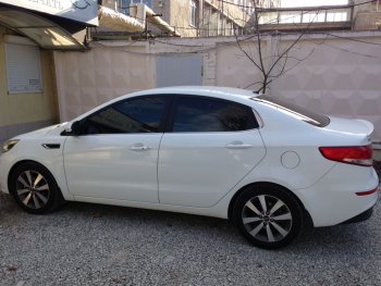 2 799 р. Лип спойлер АВТОКРАТ KIA Rio 3 QB рестайлинг седан (2015-2017) (Неокрашенный)  с доставкой в г. Пермь. Увеличить фотографию 2
