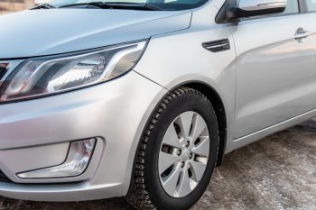 4 549 р. Защитные накладки на арки ArtForm KIA Rio 3 QB дорестайлинг седан (2011-2015) (Поверхность: шагрень)  с доставкой в г. Пермь. Увеличить фотографию 3