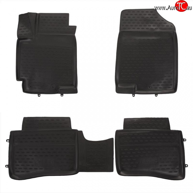 2 299 р. Комплект ковриков в салон Element 4 шт. (полиуретан)  KIA Rio  3 QB (2011-2015) хэтчбек 5 дв. дорестайлинг  с доставкой в г. Пермь