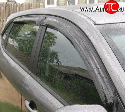 3 199 р. Комплект дефлекторов окон (ветровиков) 4 шт. (хетчбек) SIM KIA Rio 3 QB хэтчбек 5 дв. дорестайлинг (2011-2015)  с доставкой в г. Пермь