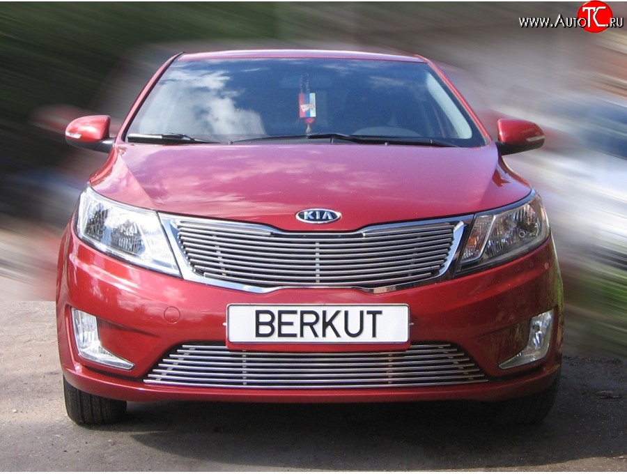 4 999 р. Декоративная вставка решетки радиатора QB Berkut KIA Rio 3 QB хэтчбек 5 дв. дорестайлинг (2011-2015)  с доставкой в г. Пермь