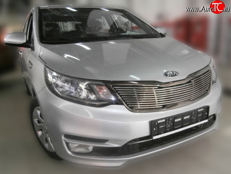 4 899 р. Декоративная вставка решетки радиатора Berkut KIA Rio 3 QB хэтчбек 5 дв. рестайлинг (2015-2017)  с доставкой в г. Пермь