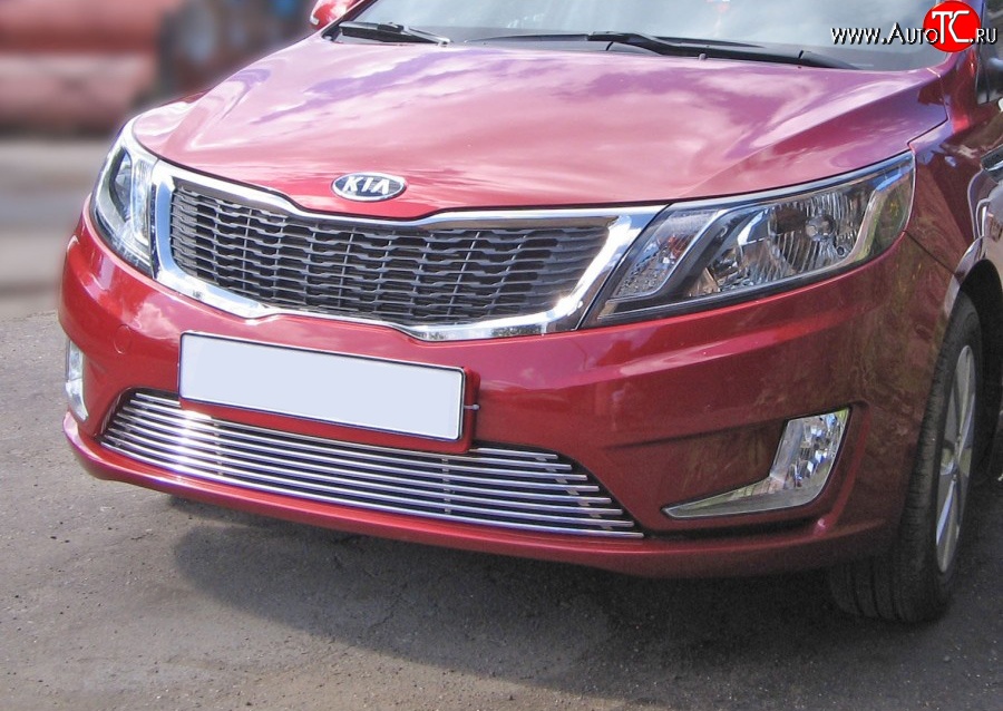 5 199 р. Декоративная вставка воздухозаборника QB Berkut KIA Rio 3 QB хэтчбек 5 дв. дорестайлинг (2011-2015)  с доставкой в г. Пермь