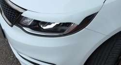 1 849 р. Реснички на фары BS KIA Rio 3 QB рестайлинг седан (2015-2017) (Неокрашенные)  с доставкой в г. Пермь. Увеличить фотографию 2