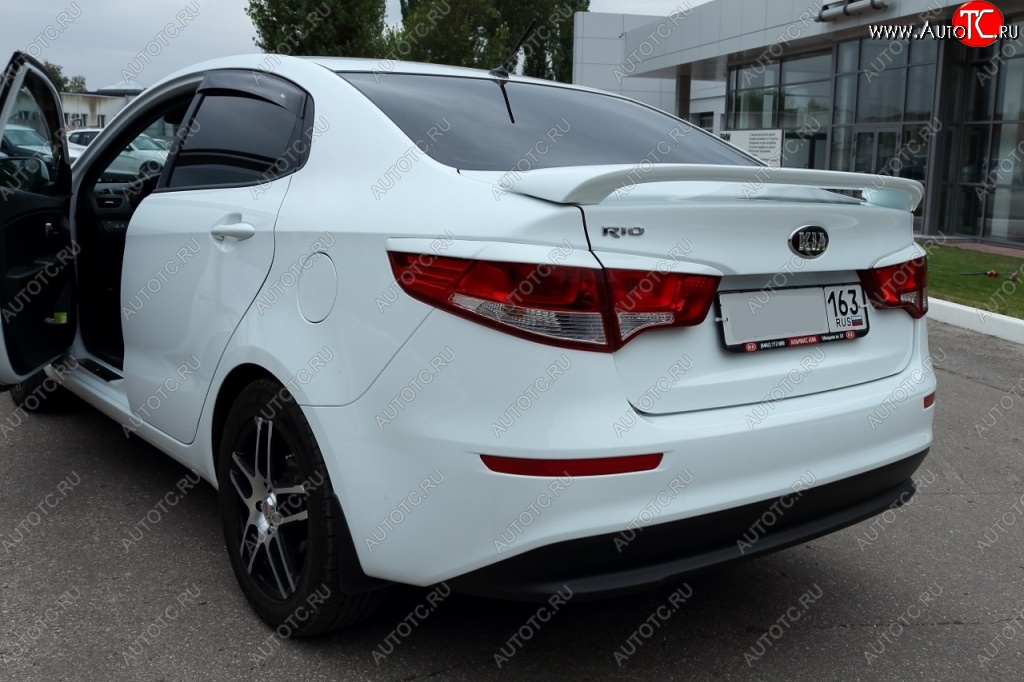 5 799 р. Спойлер BS KIA Rio 3 QB рестайлинг седан (2015-2017) (Неокрашенный)  с доставкой в г. Пермь