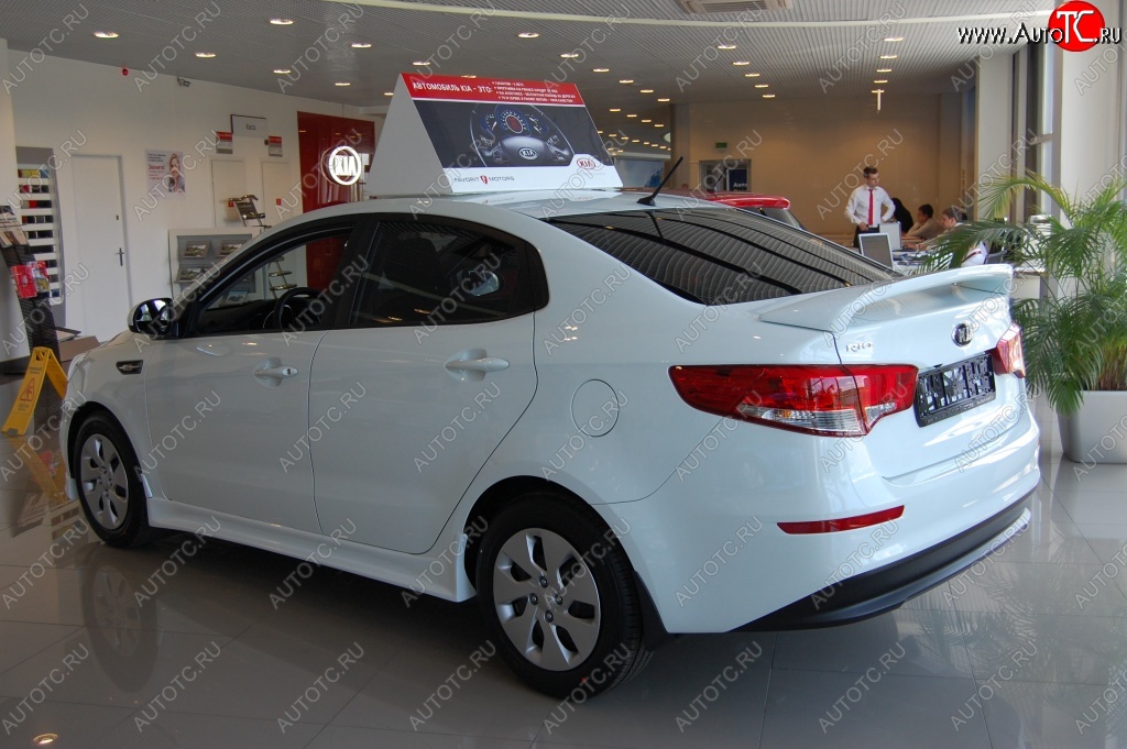 2 549 р. Спойлер LitCompany KIA Rio 3 QB рестайлинг седан (2015-2017) (Неокрашенный)  с доставкой в г. Пермь