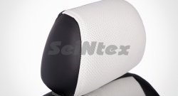 5 999 р. Чехлы для сидений SeiNtex (экокожа, белый цвет, 4 подголовника)  KIA Rio  3 QB (2011-2017) хэтчбек 5 дв. дорестайлинг, хэтчбек 5 дв. рестайлинг  с доставкой в г. Пермь. Увеличить фотографию 3