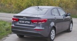 1 079 р. Защитная накладка на задний бампер RA  KIA Rio  3 QB (2015-2017) рестайлинг седан  с доставкой в г. Пермь. Увеличить фотографию 3