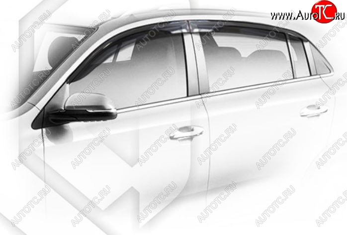 2 099 р. Дефлектора окон CA-Plastiс KIA Rio X-line (2017-2021) (Classic полупрозрачный, Без хром.молдинга)  с доставкой в г. Пермь