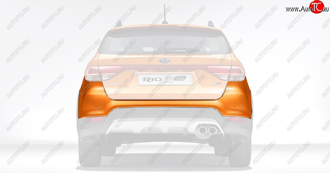 15 599 р. Задний бампер MOBIS (HYUNDAI/KIA) KIA Rio X-line (2017-2021) (Неокрашенный)  с доставкой в г. Пермь