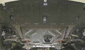 2 699 р. Защита картера двигателя и КПП (установка под пыльник) ALFECO Hyundai Solaris HCR седан дорестайлинг (2017-2020) (Сталь 2 мм)  с доставкой в г. Пермь. Увеличить фотографию 2