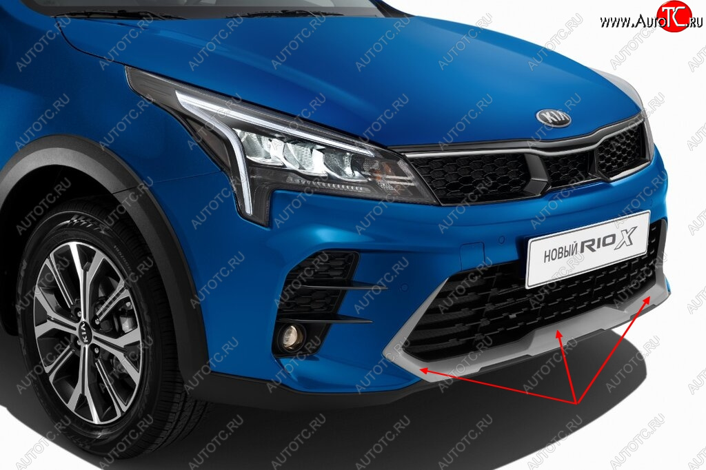 12 899 р. Вставка воздухозаборника переднего бампера Original KIA Rio X рестайлинг (2020-2025)  с доставкой в г. Пермь