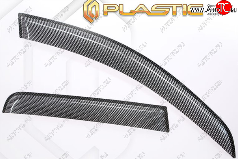 2 479 р. Дефлектора окон CA-Plastic  KIA Rio  X (2020-2025) рестайлинг (серия Шелкография карбон-серебро, Без хром молдинга)  с доставкой в г. Пермь