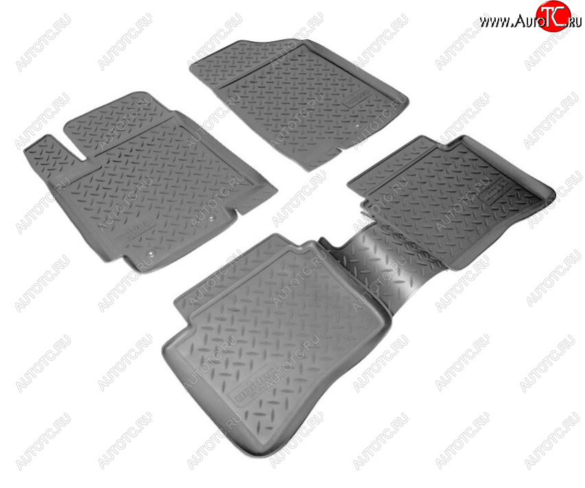 2 199 р. Комплект ковриков в салон Norplast Unidec KIA Rio 3 QB дорестайлинг седан (2011-2015) (Цвет: черный)  с доставкой в г. Пермь