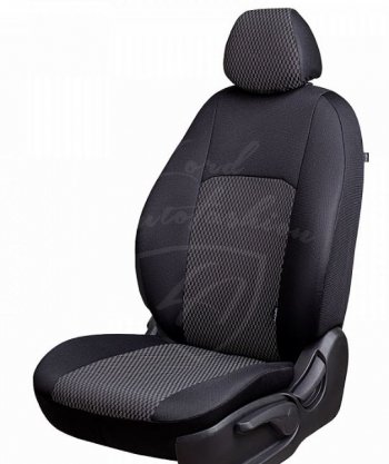 Чехлы для сидений Lord Autofashion Дублин (жаккард) KIA Rio 3 QB дорестайлингхэтчбек5дв. (2011-2015) (Черный, прямоугольник черный)
