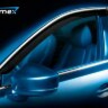 Дефлекторы окон с хромированым молдингом CHROMEX KIA Rio 4 FB дорестайлинг седан (2016-2020)