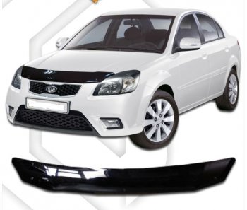 Дефлектор капота CA-Plastiс KIA Rio  2 JB (2005-2011) дорестайлинг, хэтчбэк 5 дв., рестайлинг, хэтчбэк 5 дв.