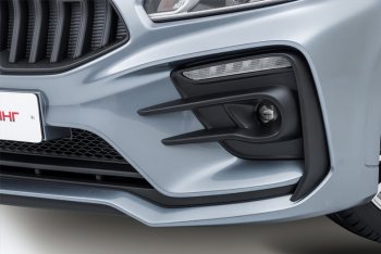 18 199 р. Передний бампер Kudos Original KIA Rio 4 FB дорестайлинг седан (2016-2020) (Под прямоугольные ДХО с ПТФ, Неокрашенный)  с доставкой в г. Пермь. Увеличить фотографию 7