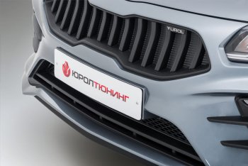 18 199 р. Передний бампер Kudos Original KIA Rio 4 FB дорестайлинг седан (2016-2020) (Под прямоугольные ДХО с ПТФ, Неокрашенный)  с доставкой в г. Пермь. Увеличить фотографию 8