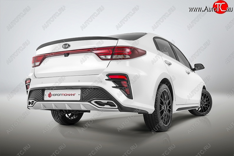 17 699 р. Задний бампер Kudos  KIA Rio  4 FB (2016-2020) дорестайлинг седан (Под парктроник, Неокрашенный)  с доставкой в г. Пермь