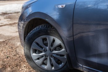 Защитные накладки на арки ArtForm KIA Rio 4 FB дорестайлинг седан (2016-2020) (Поверхность: шагрень)