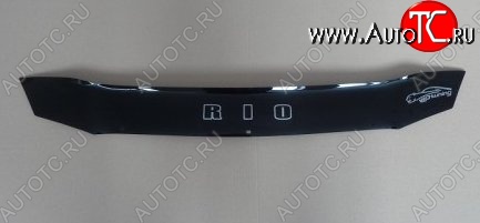 999 р. Дефлектор капота Russtal (короткий) KIA Rio 2 JB дорестайлинг, хэтчбэк 5 дв. (2005-2009)  с доставкой в г. Пермь