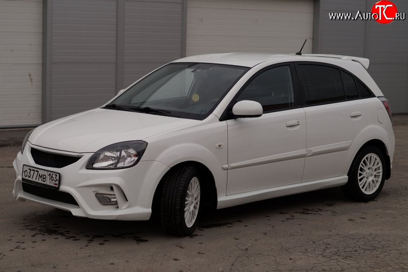 4 599 р. Комплект порогов Vita Dm KIA Rio 2 JB дорестайлинг, хэтчбэк 5 дв. (2005-2009) (Неокрашенные)  с доставкой в г. Пермь
