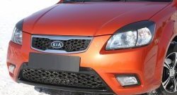 789 р. Реснички на фары RA KIA Rio 2 JB дорестайлинг, хэтчбэк 5 дв. (2005-2009) (Неокрашенные)  с доставкой в г. Пермь. Увеличить фотографию 2
