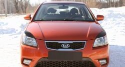 789 р. Реснички на фары RA KIA Rio 2 JB дорестайлинг, хэтчбэк 5 дв. (2005-2009) (Неокрашенные)  с доставкой в г. Пермь. Увеличить фотографию 3
