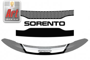 Дефлектор капота CA-Plastiс KIA Sorento  XM (2009-2012) дорестайлинг (серия Art белая)