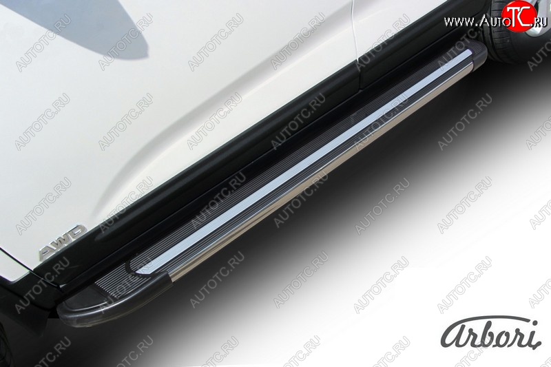 12 509 р. Порожки для ног Arbori Luxe Black KIA Sorento XM рестайлинг (2012-2015)  с доставкой в г. Пермь