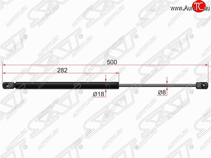 629 р. Упор крышки багажника SAT (газовый) KIA Sorento XM рестайлинг (2012-2015)  с доставкой в г. Пермь