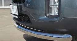 15 999 р. Одинарная защита переднего бампера диаметром 76 мм SLITKOFF  KIA Sorento  XM (2012-2015) рестайлинг  с доставкой в г. Пермь. Увеличить фотографию 3