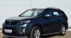 15 999 р. Одинарная защита переднего бампера диаметром 76 мм SLITKOFF  KIA Sorento  XM (2012-2015) рестайлинг  с доставкой в г. Пермь. Увеличить фотографию 4