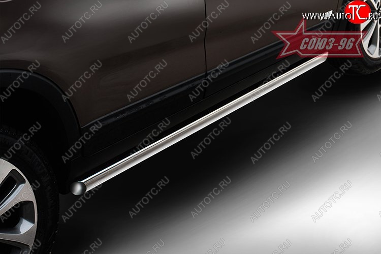 15 254 р. Защита порогов из овальной трубы Souz-96 (d75х42) KIA Sorento XM рестайлинг (2012-2015)  с доставкой в г. Пермь