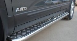 24 649 р. Широкая защита порогов SLITKOFF KIA Sorento XM рестайлинг (2012-2015)  с доставкой в г. Пермь. Увеличить фотографию 3